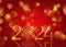 red and gold glittery Happy New Year background