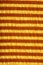 Red and gold striped fabric