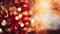 Red Gold Warm Bokeh Christmas Festive Fairy Lights Light Leaks Background Loop