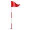 Red golf flag