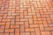 Red, gorgeous, rectangular ceramic clinker tile for patio or sidewalk
