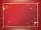 Red gradient party and celebration background with golden border