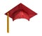 Red Graduation Hat Front