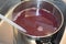 red grape juice in a big pot