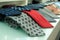 Red gray blue and others necktie
