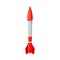 Red-gray missile. Vector illustration on a white background.