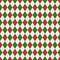 Red and Green Argyle Seamless Pattern