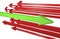 Red and green arrows 3D illustration