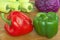 Red and Green bell pepper