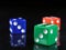 Red, green, and blue dice 2