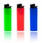 Red, green and blue lighters