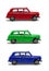 Red Green and Blue Toy Cars