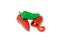 Red and green burning pepper