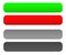 Red and green button / banner / tag set with disabled versions