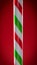 Red and green candy cane