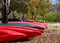 Red and Green Canoes