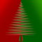 Red and green christmas tree from pointy papers