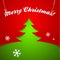 Red and green Christmas tree vector applique