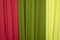 Red and green crepe paper background