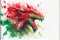 Red Green Dragon portrait Welsh flag Wales