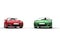 Red And Green Fast Cars