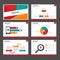 Red green and green infographic element and icon presentation templates flat design set for brochure flyer leaflet website