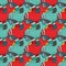 Red and Green Parrots Tessellation Pattern