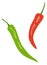 Red and green peppers. Hot spicy cooking ingredient