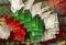 Red, green and red Mexican bunting Papel Picado Mexico