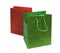 Red and green sparkling bags