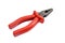 Red grip steel engineer equipment pliers with clipping path