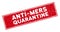 Red Grunge Anti-Mers Quarantine Rectangle Stamp