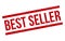 Red Grunge Best Seller Rubber Stamp Seal - Vector