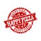 Red Grunge HAPPY PIZZA Stamp Seal Watermark