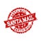 Red Grunge SANTA MAIL Stamp Seal Watermark