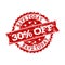 Red Grunge SAVE TODAY 30 OFF Stamp Seal Watermark