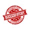 Red Grunge SUCCESS STORY Stamp Seal Watermark