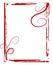 Red grunge swirls frame