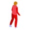 Red gym outfit icon isometric vector. Aerobic marketing
