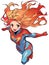 Red Hair Superheroine on White