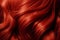 Red hair texture background. Generative AI.