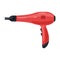 Red hairdryer for home, hotel, hairdressing salon, barber shop. Blowdryer.