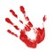 Red handprint