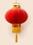 Red hanging lantern traditional Asian decor. Japanese Asian gold lamps festival. Decorations for the Chinese New Year. Chinese