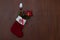 Red Hanging Sock, Christmas ornament for decoration