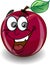 Red happy apple,vector