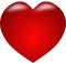 Red hart, red isolate icon heart