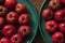 red hawthorns on wood table