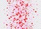 Red Heart Background Transparent Vector. Paper Pattern Confetti. Violet Elegant Backdrop. Fond Confetti Design Illustration.