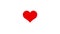 Red heart beat icon animation on a white background. Concept for valentine`s day and mother`s day. Love and feelings